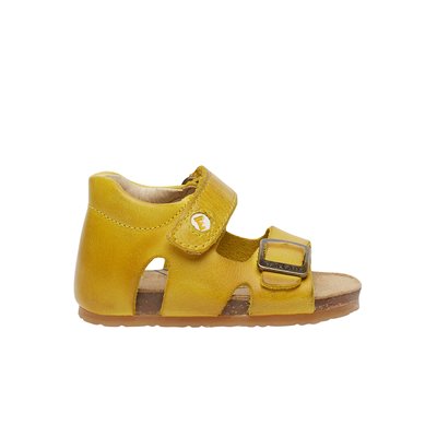 Sandales en cuir avec boucle et scratch BEA FALCOTTO