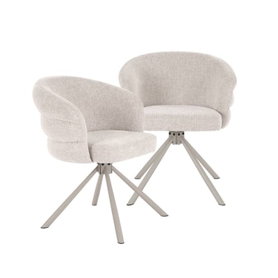 Chaise tissu pieds métal FLORINE MADE IN MEUBLES 