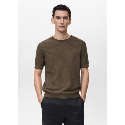 T-shirt rayures texturé MANGO MAN