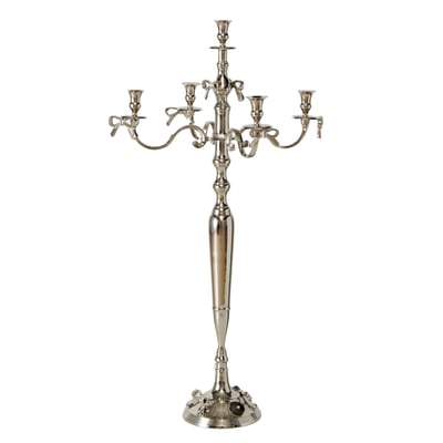 Grand chandelier argenté 57x57x105cm WADIGA
