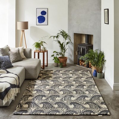 Tapis salon et chambre fait à la main en laine motif géométrique UN AMOUR DE TAPIS