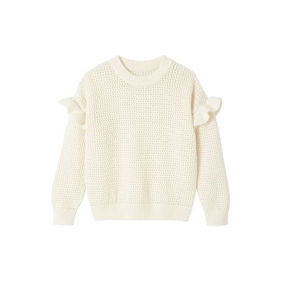 Pull à volants en maille fantaisie VERTBAUDET
