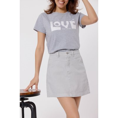 Jupe en denim à taille haute et coupe droite ELLYNN ARTLOVE