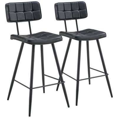 Tabourets de bar en simili, lot de 2, Fernand, FERNAND HAPPY GARDEN