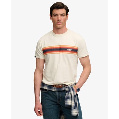 T-shirt Outdoor Stripe Logo Coupe Décontractée SUPERDRY