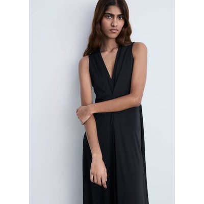 Robe en maille col V MANGO