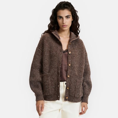 Gilet loose à capuche boutonné LA REDOUTE COLLECTIONS