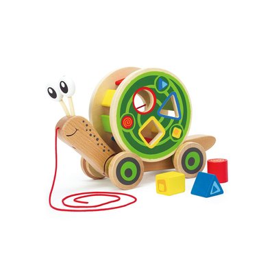 Escargot à tirer avec jeu de formes HAPE