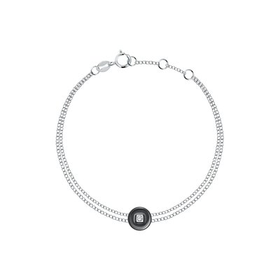 Bracelet en argent 925, céramique et oxyde de zirconium CLEOR