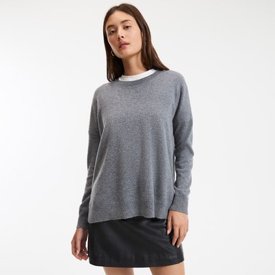 Pull cachemire col rond fine maille volume ample LA REDOUTE COLLECTIONS