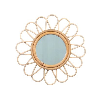 Petit miroir en rotin HYDILE