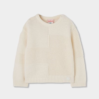Pull fille combiné patchwork BOBOLI