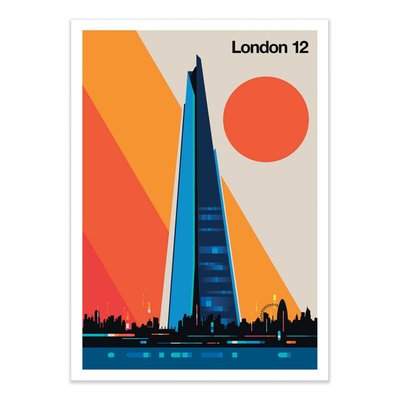Affiche d’art 50 x 70 cm - London 12 - Bo Lundberg WALL EDITIONS