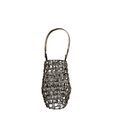 Lanterne décorative en rotin H41 SIA DECO