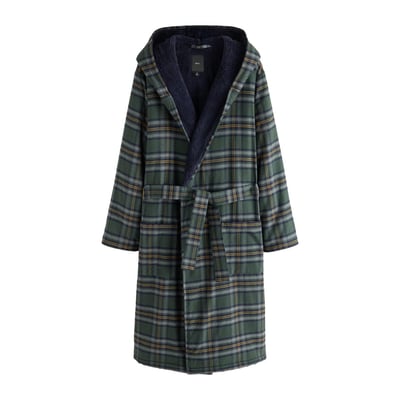 Robe de chambre à carreaux et doublure peau lainée NEXT