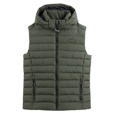 Doudoune sans manches matelassé à capuche SUPERDRY