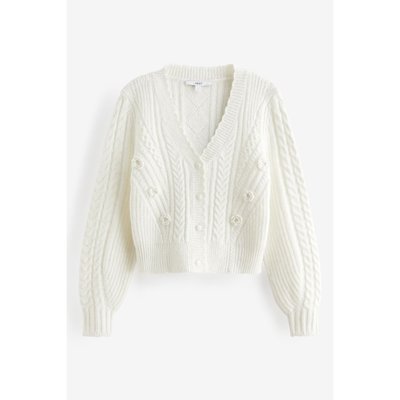 Cardigan avec finitions torsadées et fleurs NEXT