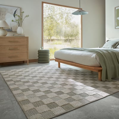 Tapis lavable MUTED CHECKERBOARD FLAIR RUGS