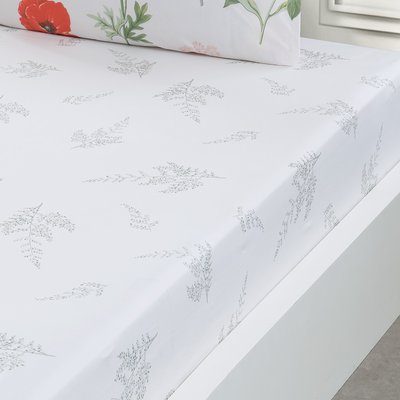 Drap housse en percale de coton bonnet 30 cm AURORE SENSEI MAISON