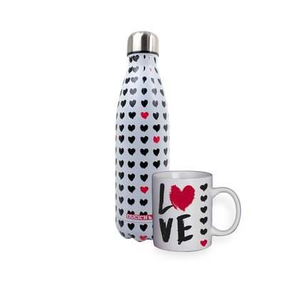 Coffret bouteille isotherme et mug, Love ARD TIME