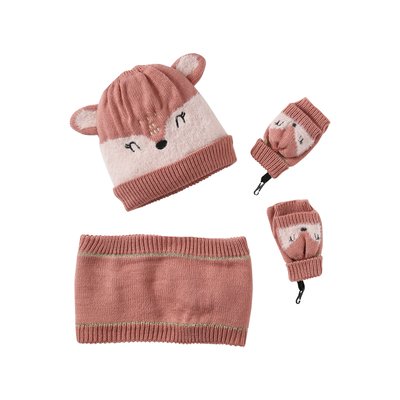 Coffret de Noël Bichette ensemble bonnet + snood + mitaines VERTBAUDET
