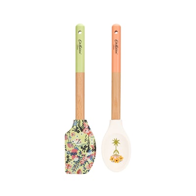 Set of 2 Painted Table Silicone & Wood Utensils CATH KIDSTON