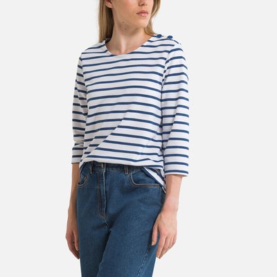 Sweatshirt, 3/4-Ärmel, Streifen mit Glanzeffekt VERO MODA