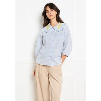 Blouse à col brodé LOLALIZA