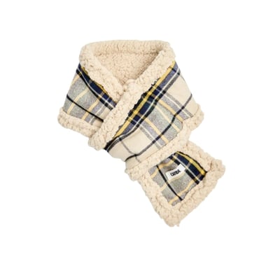 Écharpe tartan beige pour chien, Mica CAFIDE