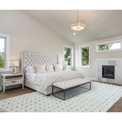 Fringed Dotty Moroccan Rug SO'HOME