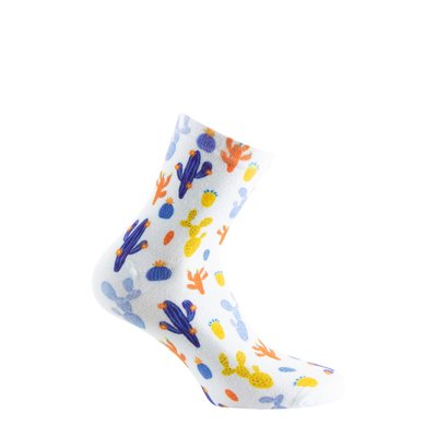 Socquette imprimée en viscose de bambou motif cactus KINDY