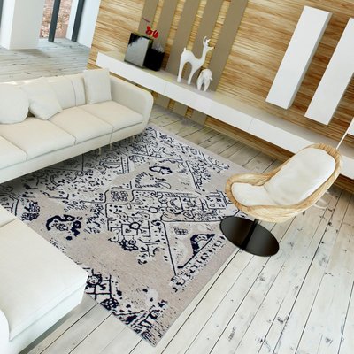 Tapis kilim fait à la main en coton motif géométrique UN AMOUR DE TAPIS