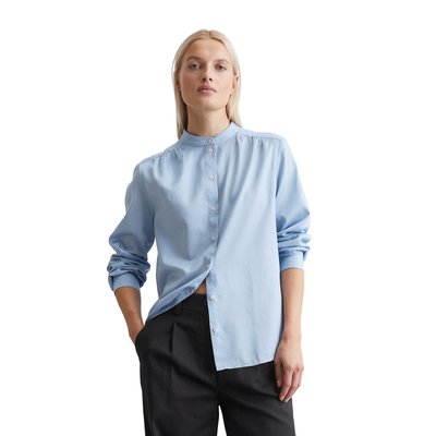 Blouse à col montant relaxed en satin de coton doux MARC O'POLO