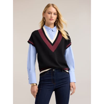 Pull oversize avec bordures MOTIVI