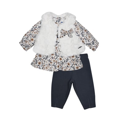 Ensemble tunique legging gilet sans manches perle SUCRE D'ORGE