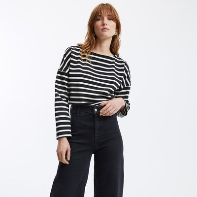 T-shirt marinière volume loose, Signature AIMIE LA REDOUTE COLLECTIONS