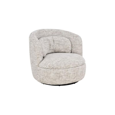 Fauteuil en tissu beige Chama AMADEUS