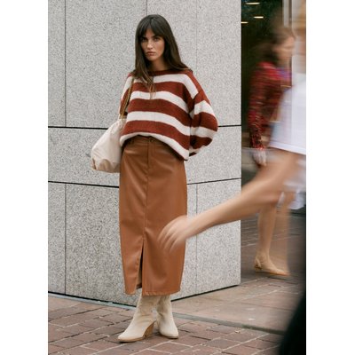 JUPE MIDI EN SIMILI CUIR JULINA AN'GE