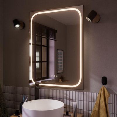 Miroir avec lumières intégrées en verre REMIX SENSEA
