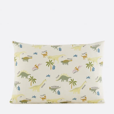 Alnis Dinosaur Print Organic Cotton Child's Pillowcase LA REDOUTE INTERIEURS