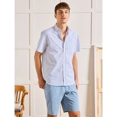 Chemise manches courtes rayée coton et lin CYRILLUS