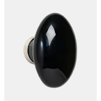 Bouton Simple C6 Ovale - Noir Ébène MERIGOUS