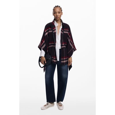 Poncho tartan DESIGUAL