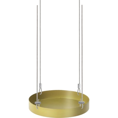 Support à plantes rond à suspendre doré Diamètre de 14 cm JARDINDECO
