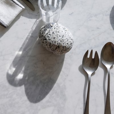 Set of Ritual salad servers in brushed stainless steel OTTO STUDIO FOR AM.PM