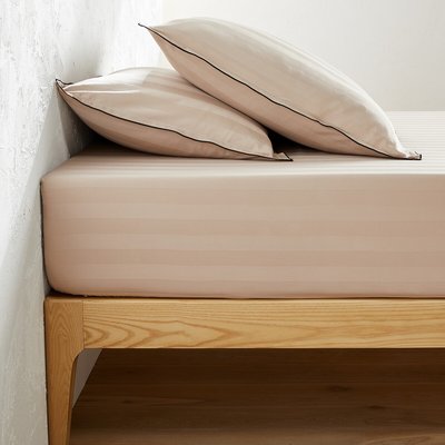 Fixleintuch Victor aus vorgewaschenem Baumwoll-Satin, gestreift LA REDOUTE INTERIEURS