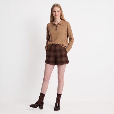 Pull coupe droite col polo boutonné maille douce FLERIE ARTLOVE