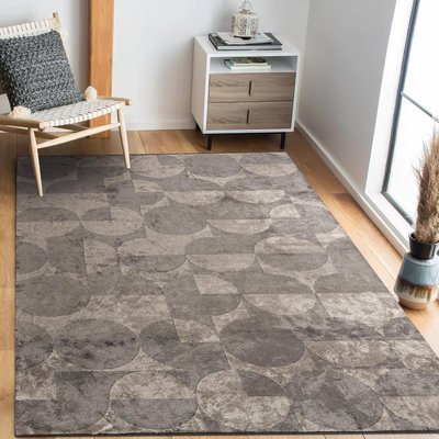 Tapis kilim tissé en coton motif rétro-vintage VINOVA UN AMOUR DE TAPIS