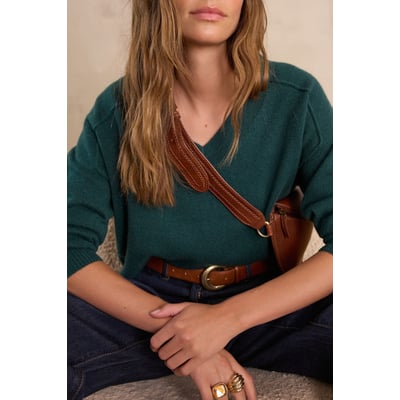 Pull col V en 100% cachemire 2 fils BARY Maison 123