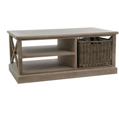 Table basse en bois et rotin, Granvillex JOLIPA